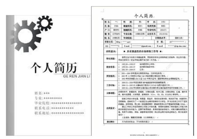 空白简历模板图片_空白简历模板_护士的空白简历表格模板