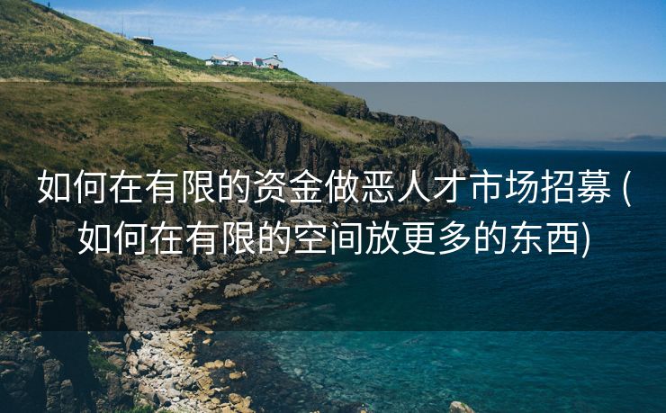 如何在有限的资金做恶人才市场招募 (如何在有限的空间放更多的东西)