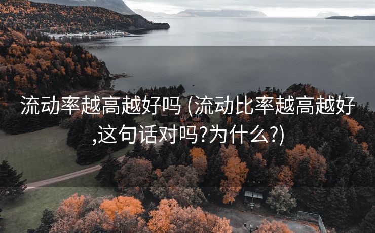 流动率越高越好吗 (流动比率越高越好,这句话对吗?为什么?)