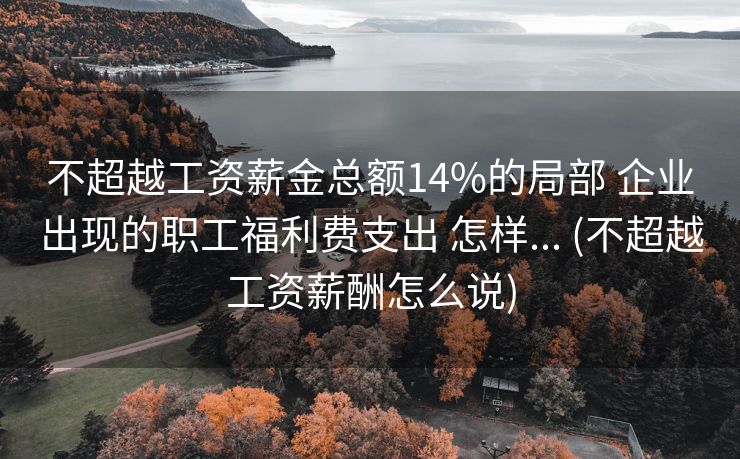 不超越工资薪金总额14%的局部 企业出现的职工福利费支出 怎样... (不超越工资薪酬怎么说)