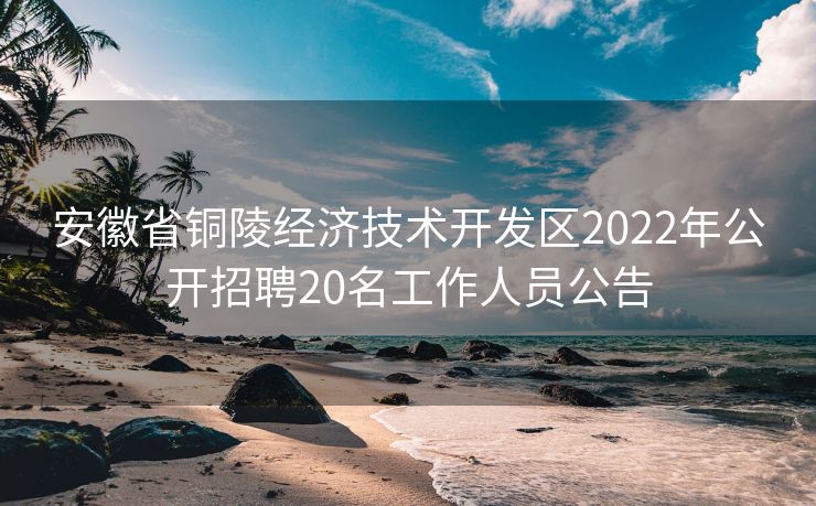 安徽省铜陵经济技术开发区2022年公开招聘20名工作人员公告