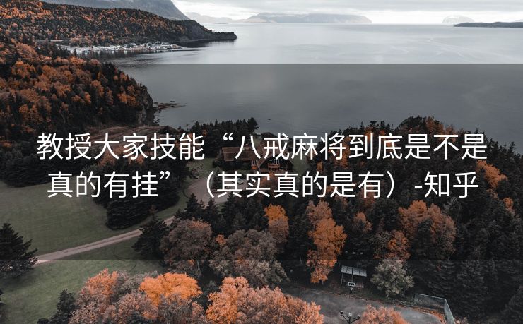 教授大家技能“八戒麻将到底是不是真的有挂”（其实真的是有）-知乎