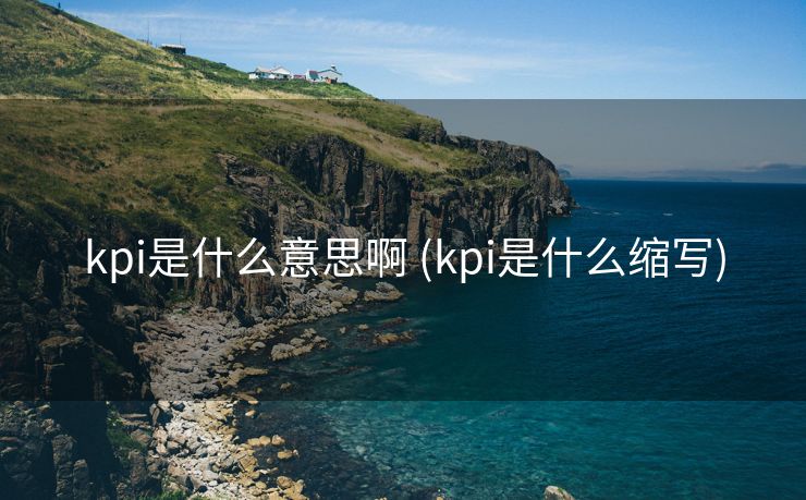 kpi是什么意思啊 (kpi是什么缩写)