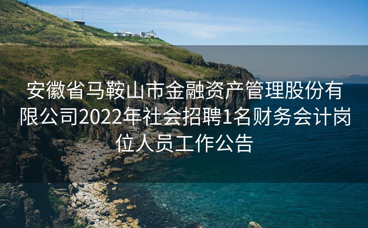 安徽省马鞍山市金融资产管理股份有限公司2022年社会招聘1名财务会计岗位人员工作公告