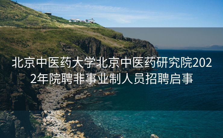 北京中医药大学北京中医药研究院2022年院聘非事业制人员招聘启事