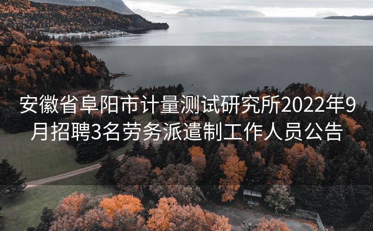 安徽省阜阳市计量测试研究所2022年9月招聘3名劳务派遣制工作人员公告