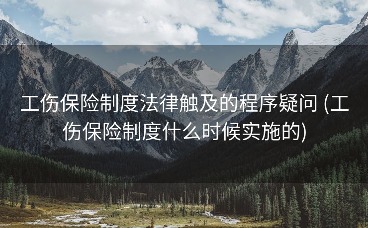 工伤保险制度法律触及的程序疑问 (工伤保险制度什么时候实施的)