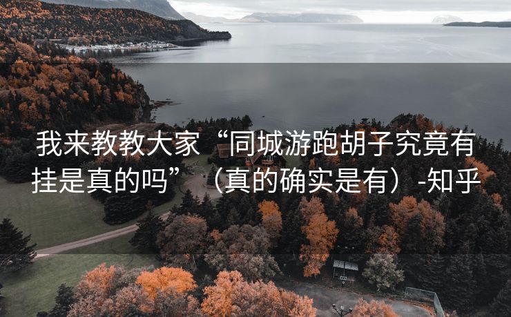 我来教教大家“同城游跑胡子究竟有挂是真的吗”（真的确实是有）-知乎