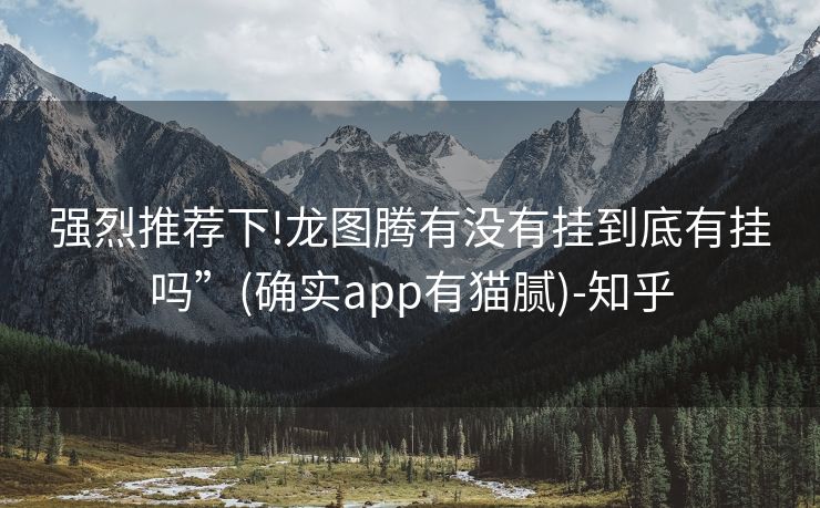 强烈推荐下!龙图腾有没有挂到底有挂吗”(确实app有猫腻)-知乎