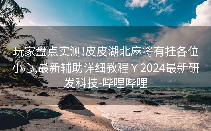 玩家盘点实测!皮皮湖北麻将有挂各位小心,最新辅助详细教程￥2024最新研发科技-哔哩哔哩