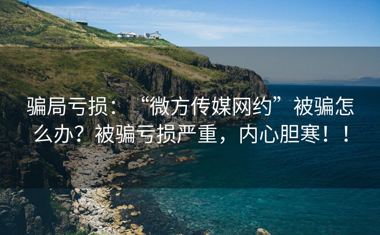 骗局亏损：“微方传媒网约”被骗怎么办？被骗亏损严重，内心胆寒！！