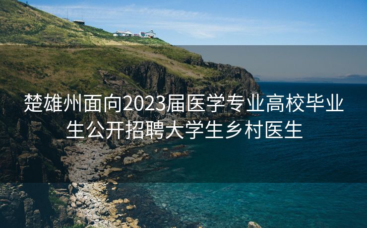 楚雄州面向2023届医学专业高校毕业生公开招聘大学生乡村医生