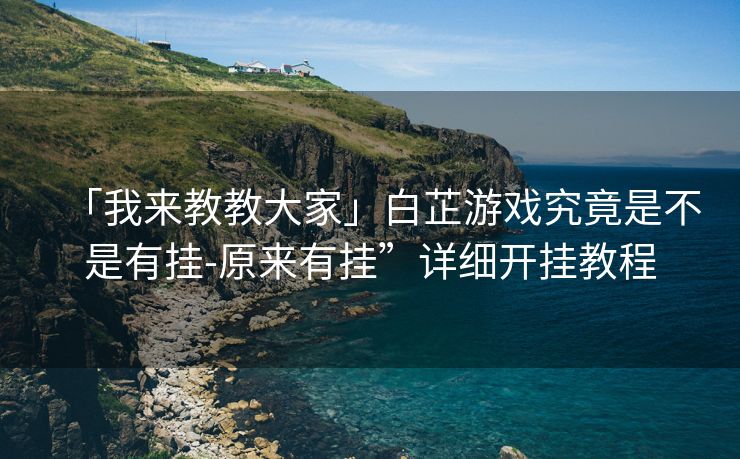 「我来教教大家」白芷游戏究竟是不是有挂-原来有挂”详细开挂教程