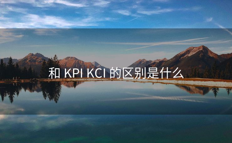 和 KPI KCI 的区别是什么