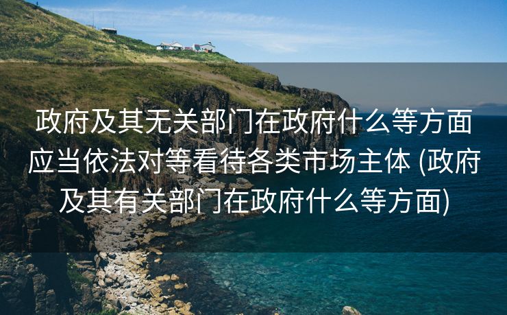 政府及其无关部门在政府什么等方面应当依法对等看待各类市场主体 (政府及其有关部门在政府什么等方面)