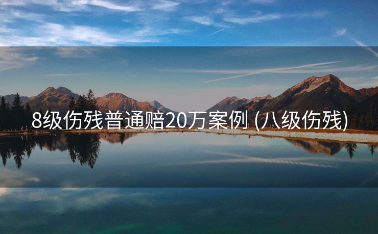 8级伤残普通赔20万案例 (八级伤残)