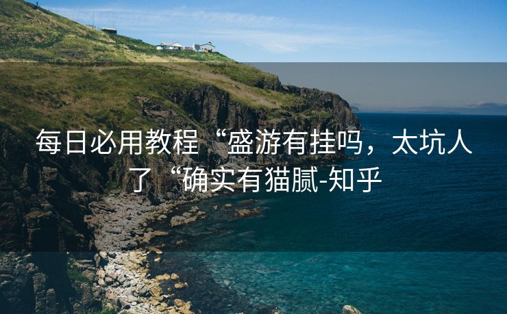 每日必用教程“盛游有挂吗，太坑人了“确实有猫腻-知乎