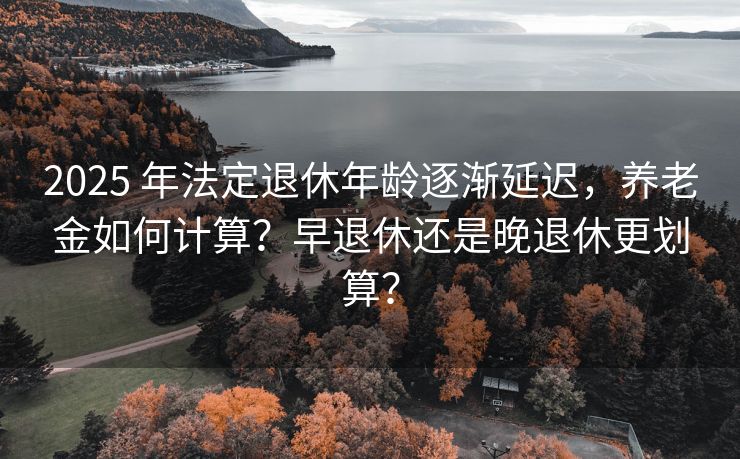 2025 年法定退休年龄逐渐延迟，养老金如何计算？早退休还是晚退休更划算？