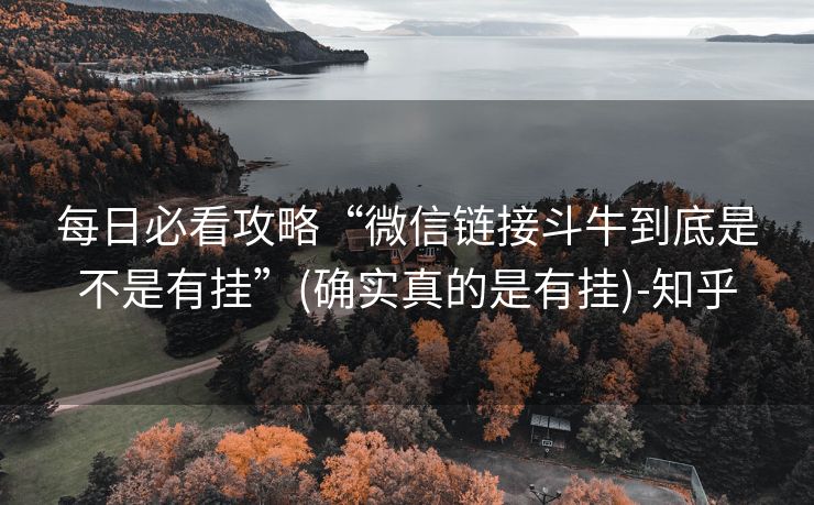 每日必看攻略“微信链接斗牛到底是不是有挂”(确实真的是有挂)-知乎