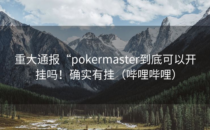 重大通报“pokermaster到底可以开挂吗！确实有挂（哔哩哔哩）