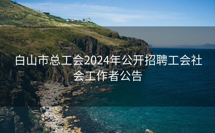 白山市总工会2024年公开招聘工会社会工作者公告