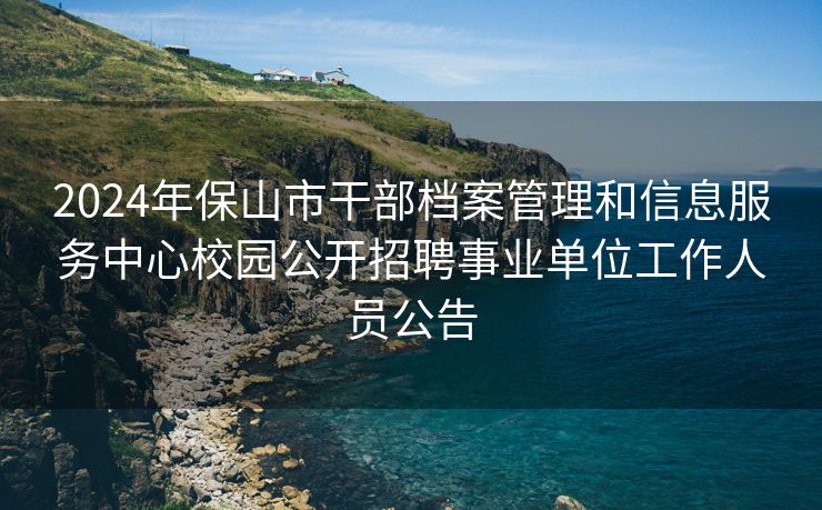 2024年保山市干部档案管理和信息服务中心校园公开招聘事业单位工作人员公告