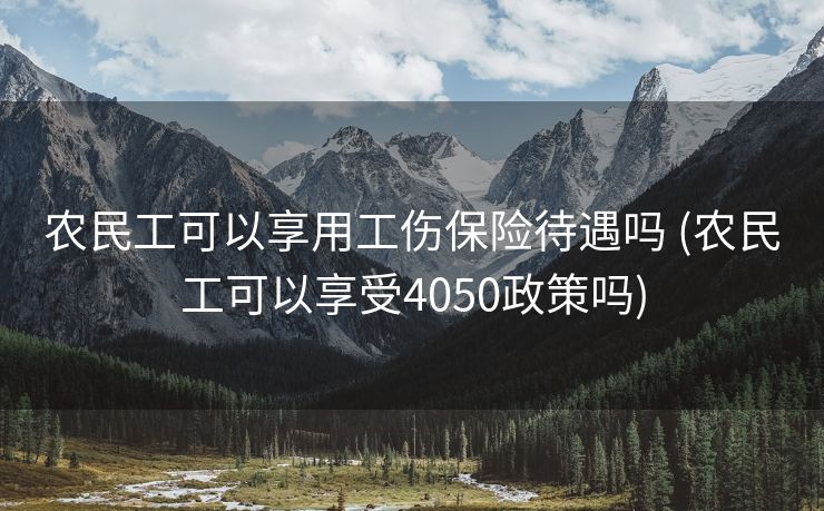 农民工可以享用工伤保险待遇吗 (农民工可以享受4050政策吗)