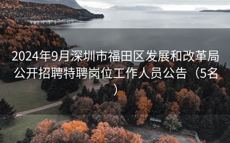 2024年9月深圳市福田区发展和改革局公开招聘特聘岗位工作人员公告（5名）