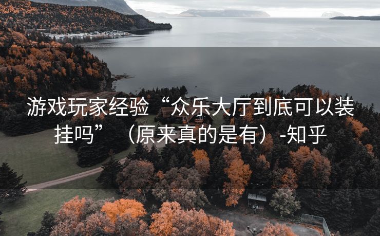 游戏玩家经验“众乐大厅到底可以装挂吗”（原来真的是有）-知乎