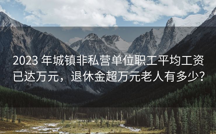 2023 年城镇非私营单位职工平均工资已达万元，退休金超万元老人有多少？