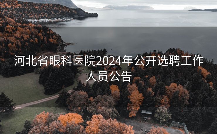 河北省眼科医院2024年公开选聘工作人员公告