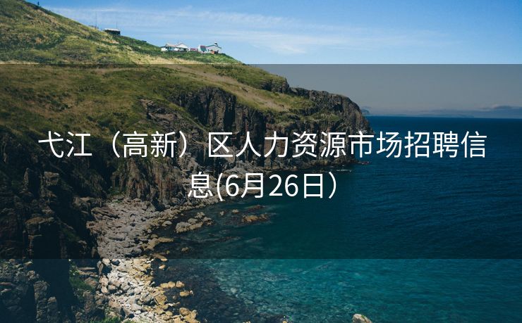 弋江（高新）区人力资源市场招聘信息(6月26日）