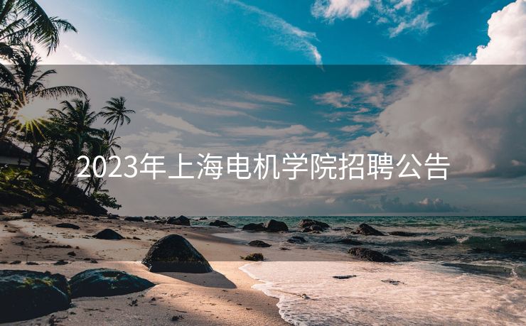 2023年上海电机学院招聘公告