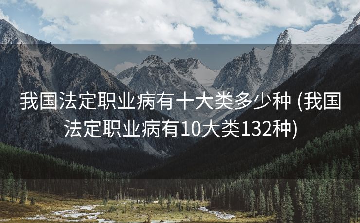 我国法定职业病有十大类多少种 (我国法定职业病有10大类132种)