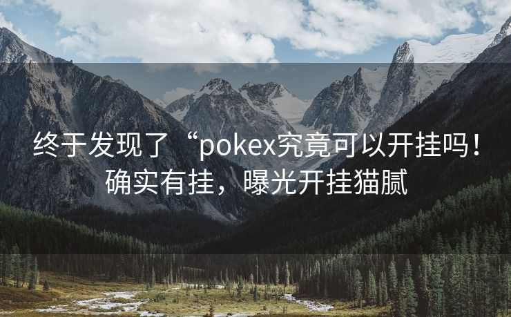 终于发现了“pokex究竟可以开挂吗！确实有挂，曝光开挂猫腻