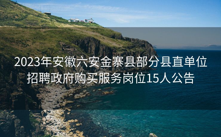 2023年安徽六安金寨县部分县直单位招聘政府购买服务岗位15人公告