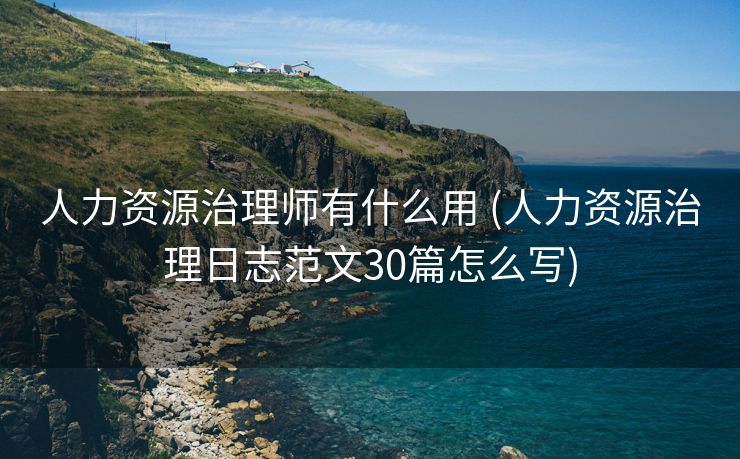 人力资源治理师有什么用 (人力资源治理日志范文30篇怎么写)