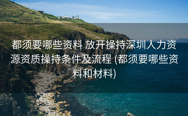 都须要哪些资料 放开操持深圳人力资源资质操持条件及流程 (都须要哪些资料和材料)