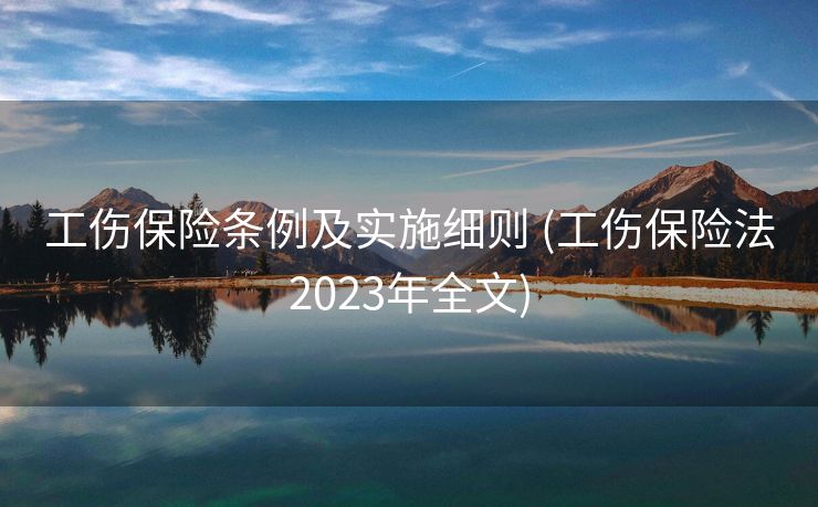 工伤保险条例及实施细则 (工伤保险法2023年全文)