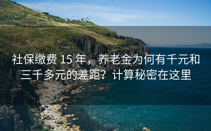 社保缴费 15 年，养老金为何有千元和三千多元的差距？计算秘密在这里