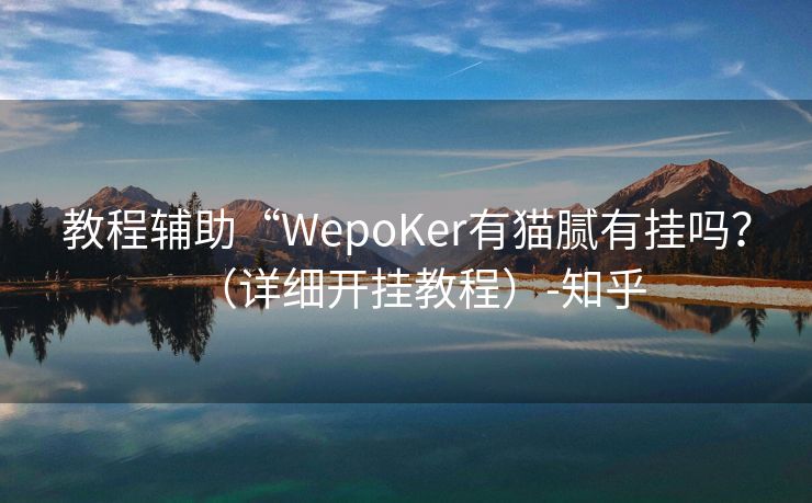 教程辅助“WepoKer有猫腻有挂吗？（详细开挂教程）-知乎