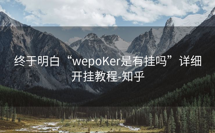 终于明白“wepoKer是有挂吗”详细开挂教程-知乎