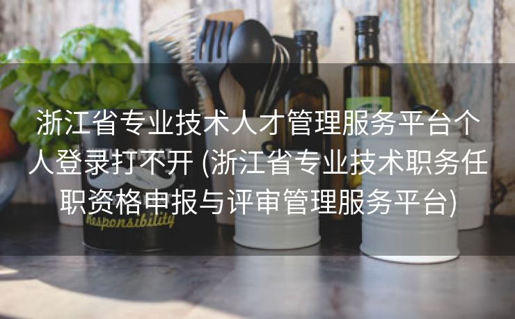 浙江省专业技术人才管理服务平台个人登录打不开 (浙江省专业技术职务任职资格申报与评审管理服务平台)