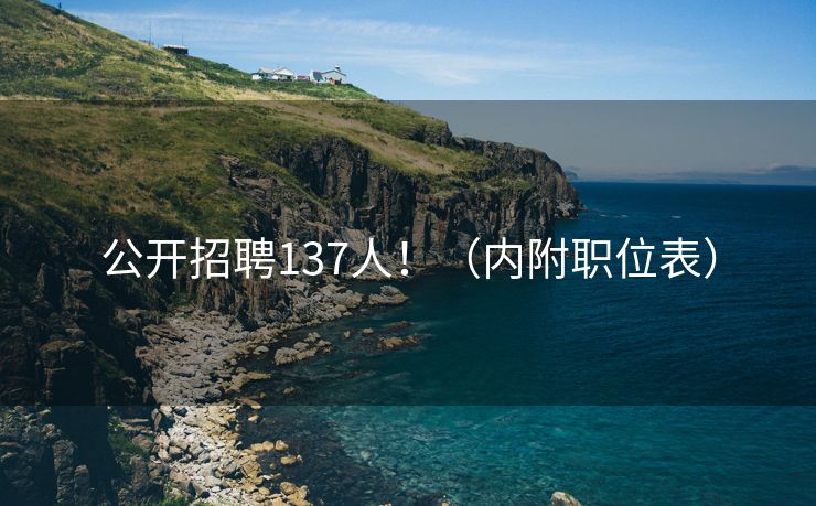 公开招聘137人！（内附职位表）