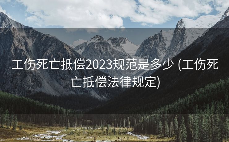 工伤死亡抵偿2023规范是多少 (工伤死亡抵偿法律规定)