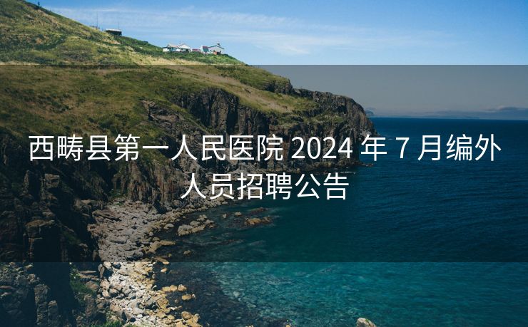 西畴县第一人民医院 2024 年 7 月编外人员招聘公告