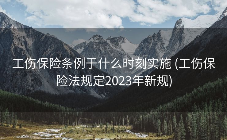 工伤保险条例于什么时刻实施 (工伤保险法规定2023年新规)