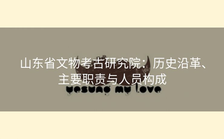 山东省文物考古研究院：历史沿革、主要职责与人员构成