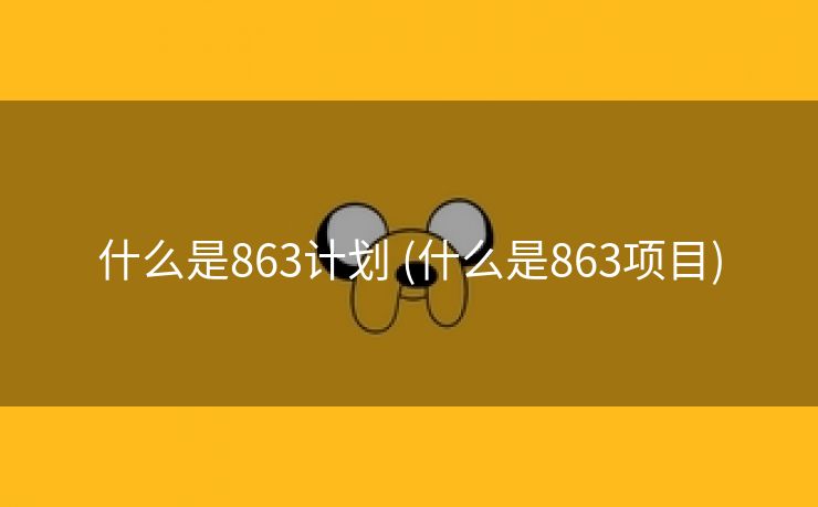 什么是863计划 (什么是863项目)