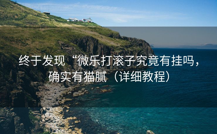 终于发现“微乐打滚子究竟有挂吗，确实有猫腻（详细教程）